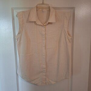 Amazon Siliteelon Buttercream Linen-like Cap Sleeve Shirt